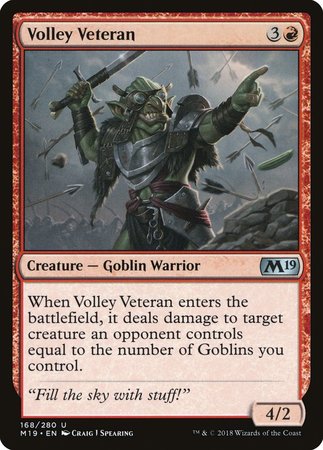 Volley Veteran [Core Set 2019] | Fandemonia Ltd