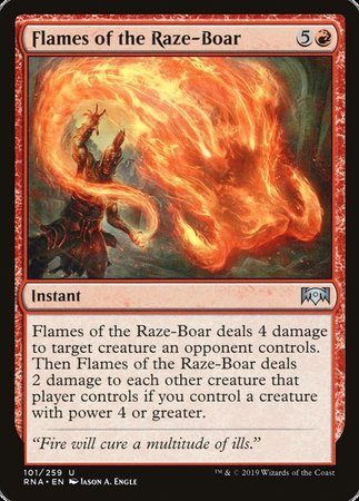 Flames of the Raze-Boar [Ravnica Allegiance] | Fandemonia Ltd