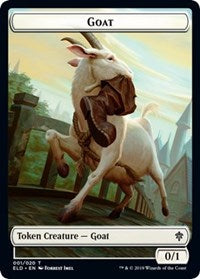 Goat // Food (17) Double-sided Token [Throne of Eldraine Tokens] | Fandemonia Ltd