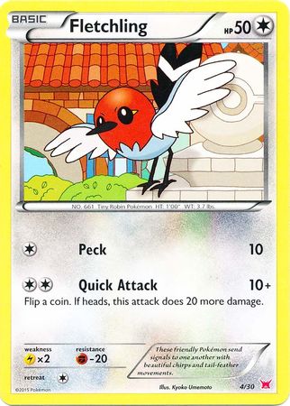 Fletchling (4/30) [XY: Trainer Kit 2 - Latias] | Fandemonia Ltd