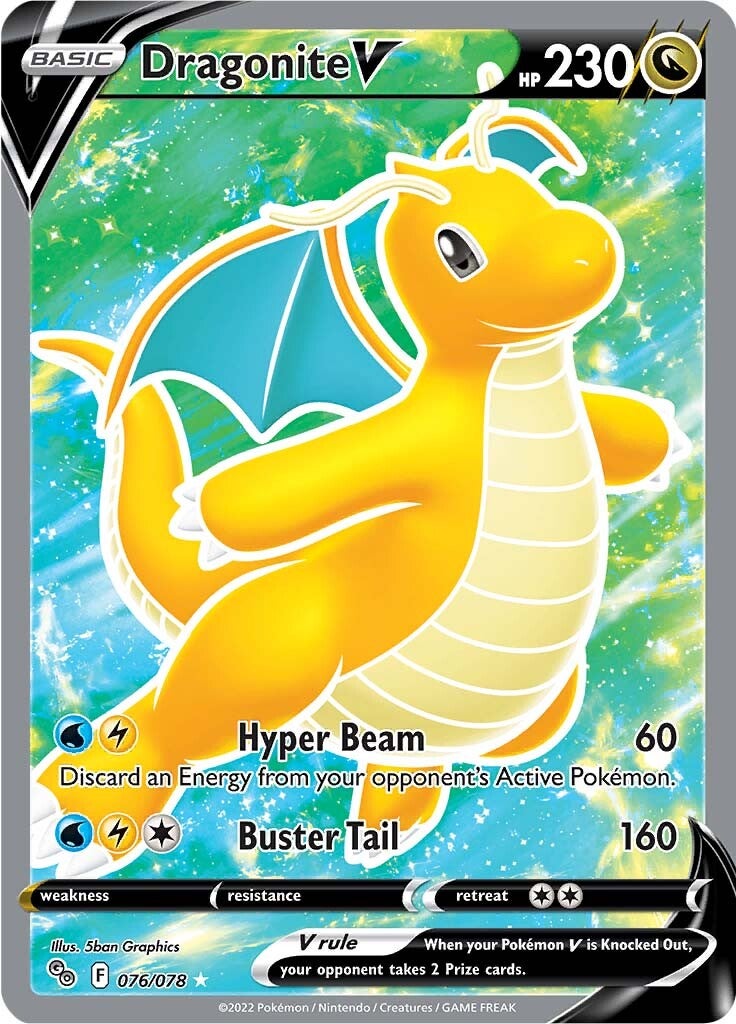 Dragonite V (076/078) [Pokémon GO] | Fandemonia Ltd