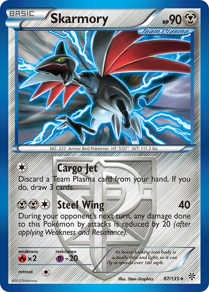 Skarmory (87/135) [Black & White: Plasma Storm] | Fandemonia Ltd