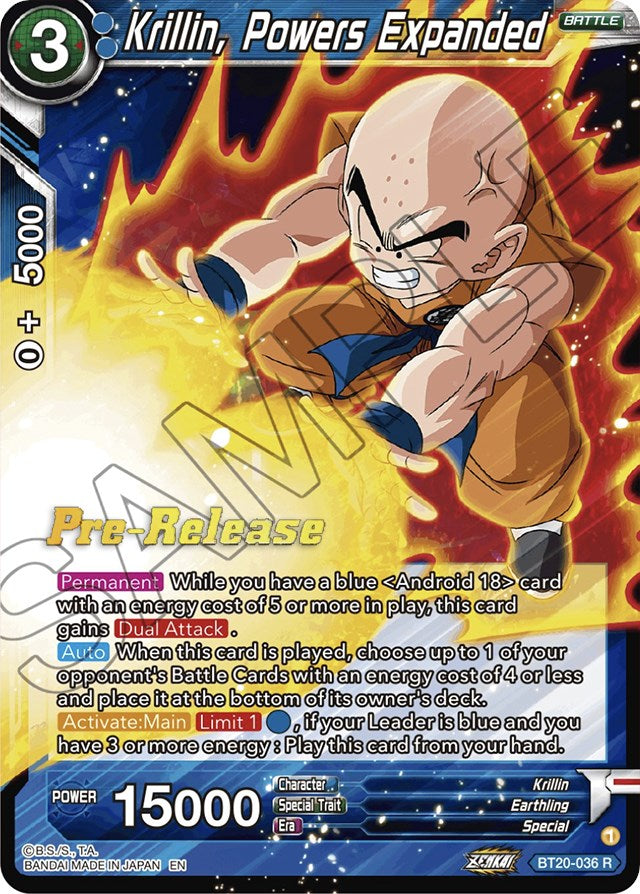 Krillin, Powers Expanded (BT20-036) [Power Absorbed Prerelease Promos] | Fandemonia Ltd