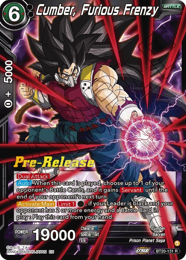 Cumber, Furious Frenzy (BT20-131) [Power Absorbed Prerelease Promos] | Fandemonia Ltd