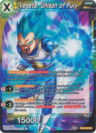 Vegeta, Unison of Fury [EX12-02] | Fandemonia Ltd