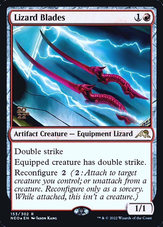 Lizard Blades [Kamigawa: Neon Dynasty Prerelease Promos] | Fandemonia Ltd