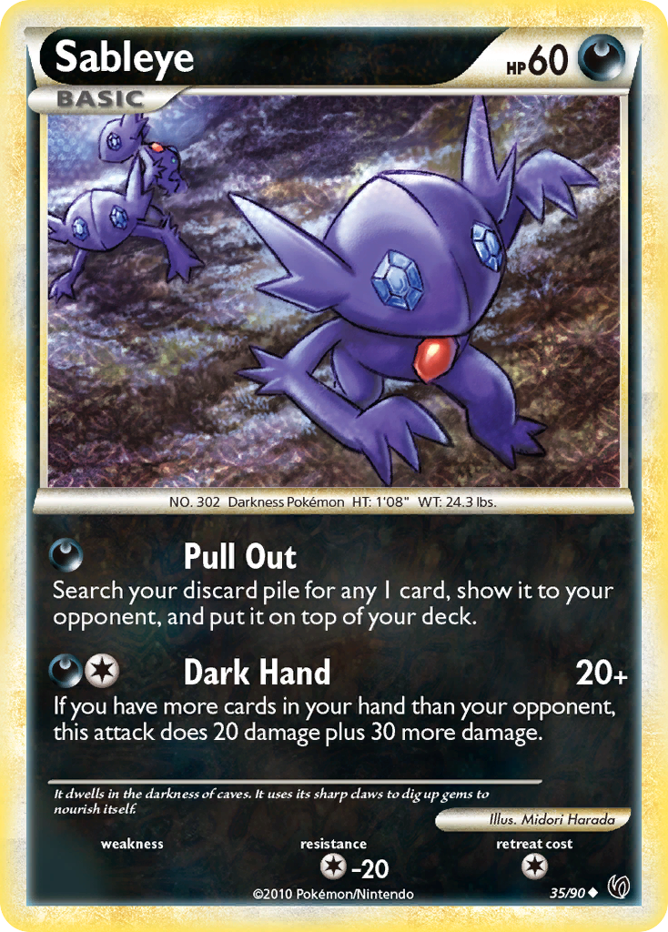 Sableye (35/90) [HeartGold & SoulSilver: Undaunted] | Fandemonia Ltd