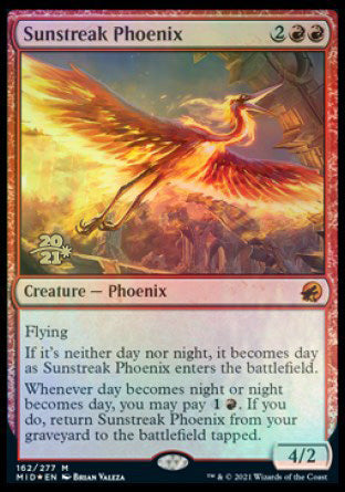 Sunstreak Phoenix [Innistrad: Midnight Hunt Prerelease Promos] | Fandemonia Ltd