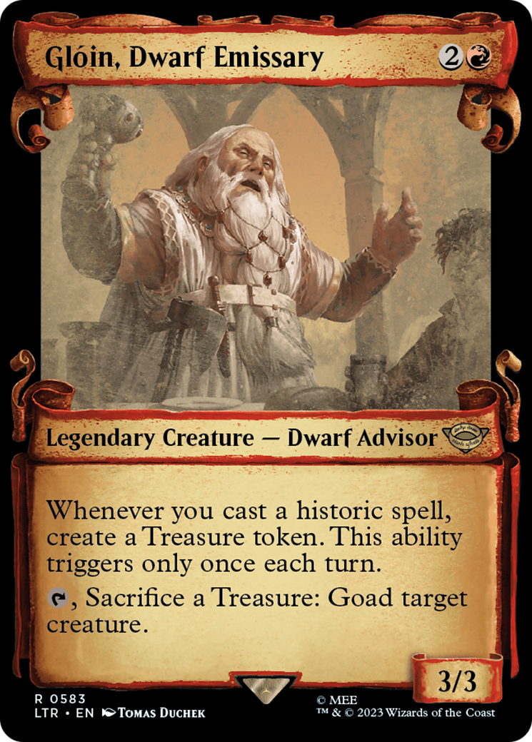 Gloin, Dwarf Emissary [The Lord of the Rings: Tales of Middle-Earth Showcase Scrolls] | Fandemonia Ltd