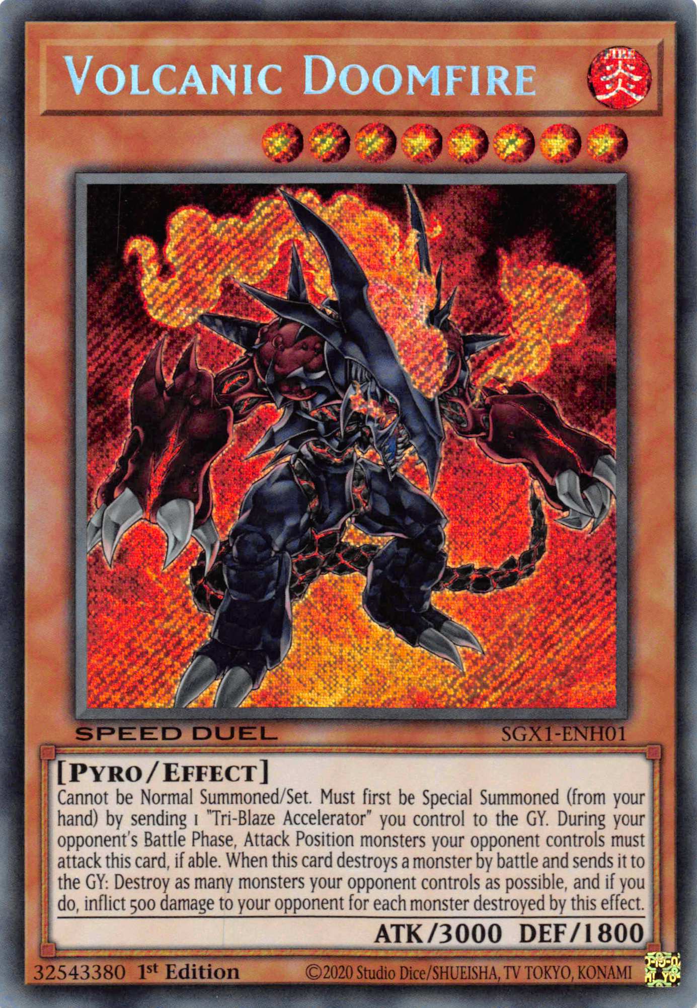 Volcanic Doomfire [SGX1-ENH01] Secret Rare | Fandemonia Ltd