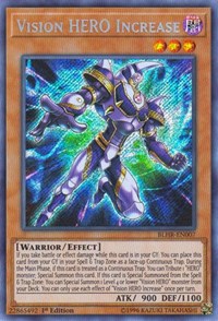 Vision HERO Increase [BLHR-EN007] Secret Rare | Fandemonia Ltd