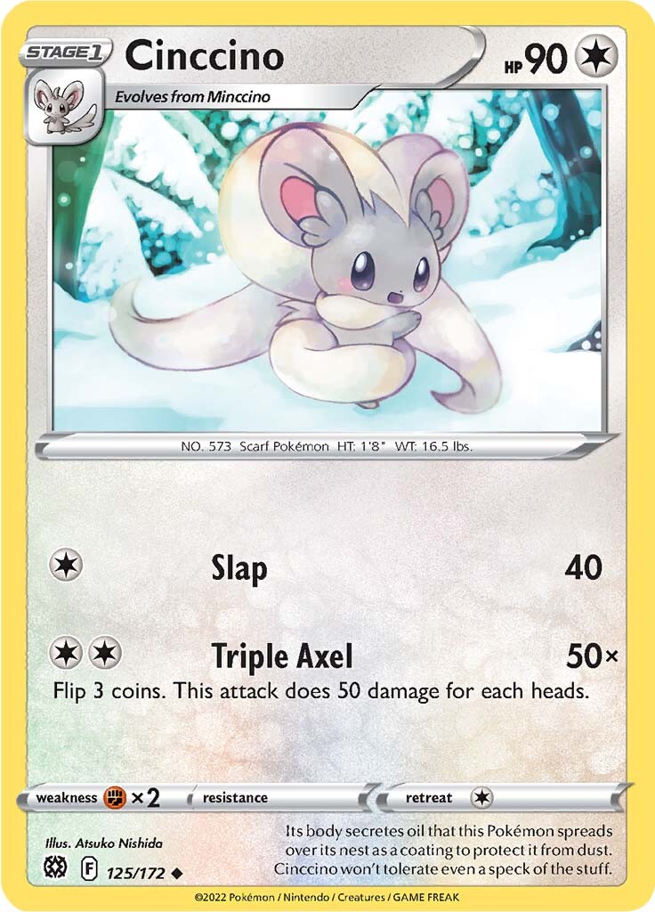 Cinccino (125/172) [Sword & Shield: Brilliant Stars] | Fandemonia Ltd