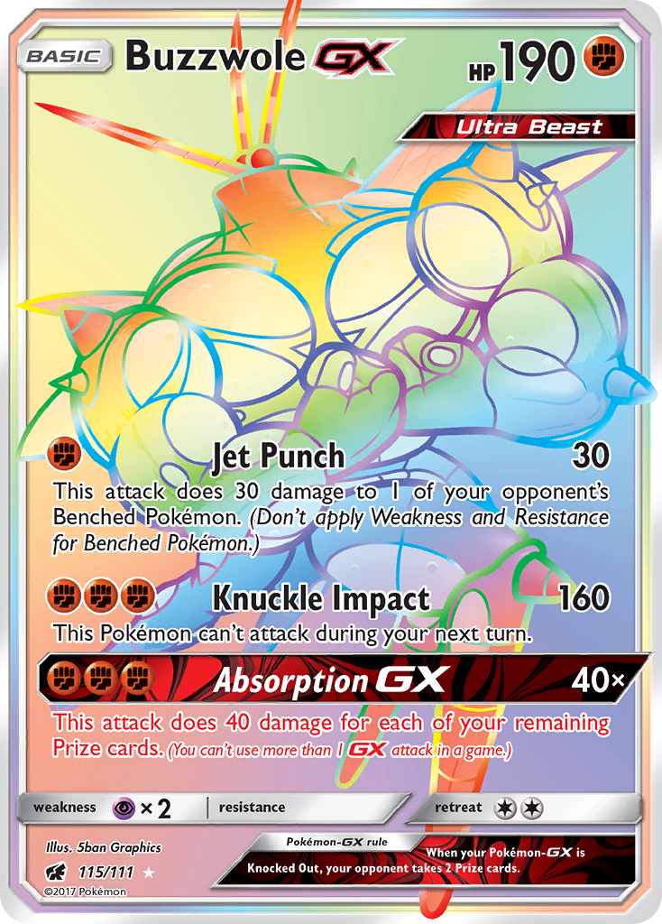 Buzzwole GX (115/111) [Sun & Moon: Crimson Invasion] | Fandemonia Ltd