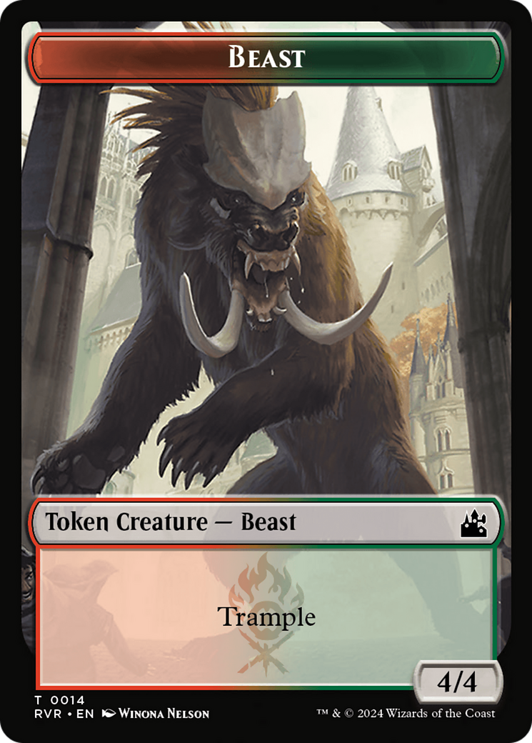 Beast Token [Ravnica Remastered Tokens] | Fandemonia Ltd