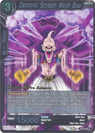 Demonic Scream Majin Buu (BT9-083) [Universal Onslaught Prerelease Promos] | Fandemonia Ltd