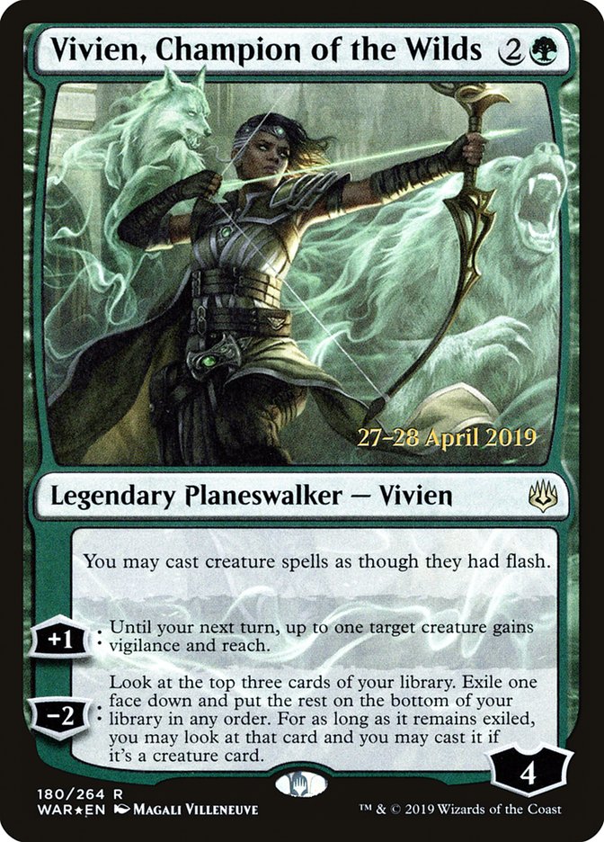 Vivien, Champion of the Wilds  [War of the Spark Prerelease Promos] | Fandemonia Ltd