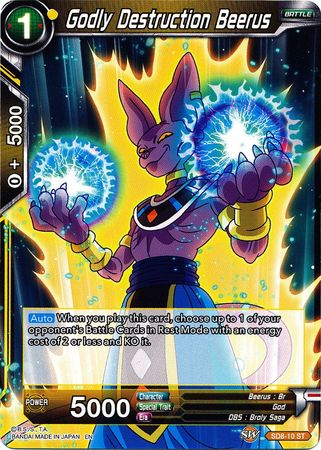 Godly Destruction Beerus (Starter Deck - Rising Broly) [SD8-10] | Fandemonia Ltd