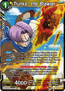 Trunks, the Brawler (BT14-103) [Cross Spirits] | Fandemonia Ltd