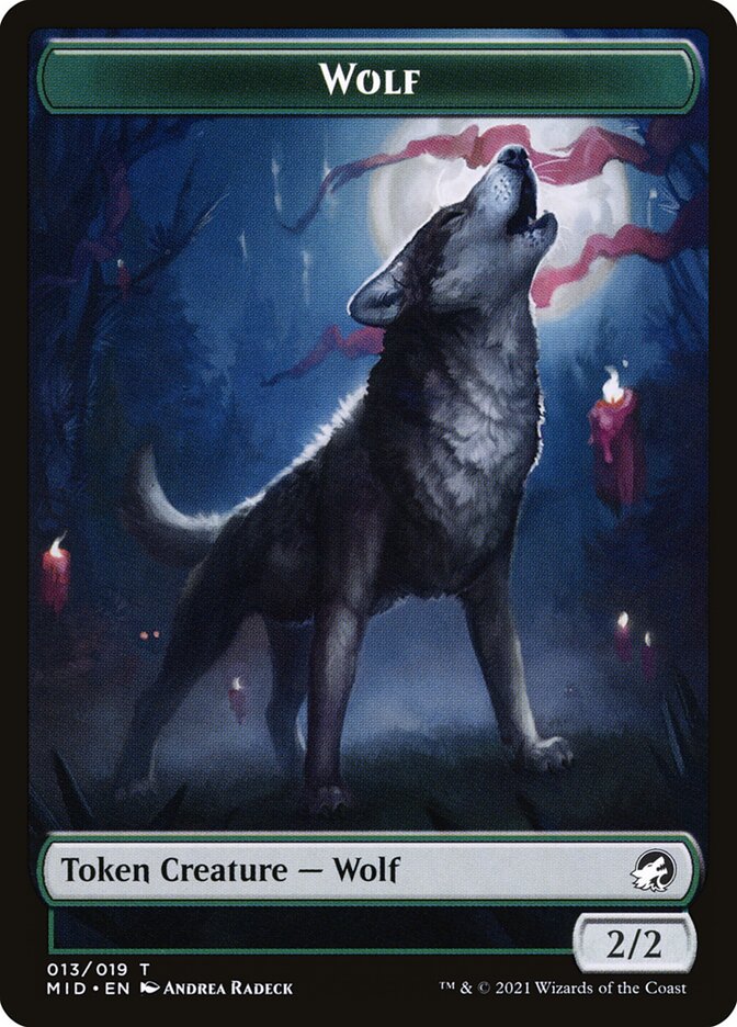 Wolf (013) // Clue (016) Double-sided Token [Challenger Decks 2022 Tokens] | Fandemonia Ltd