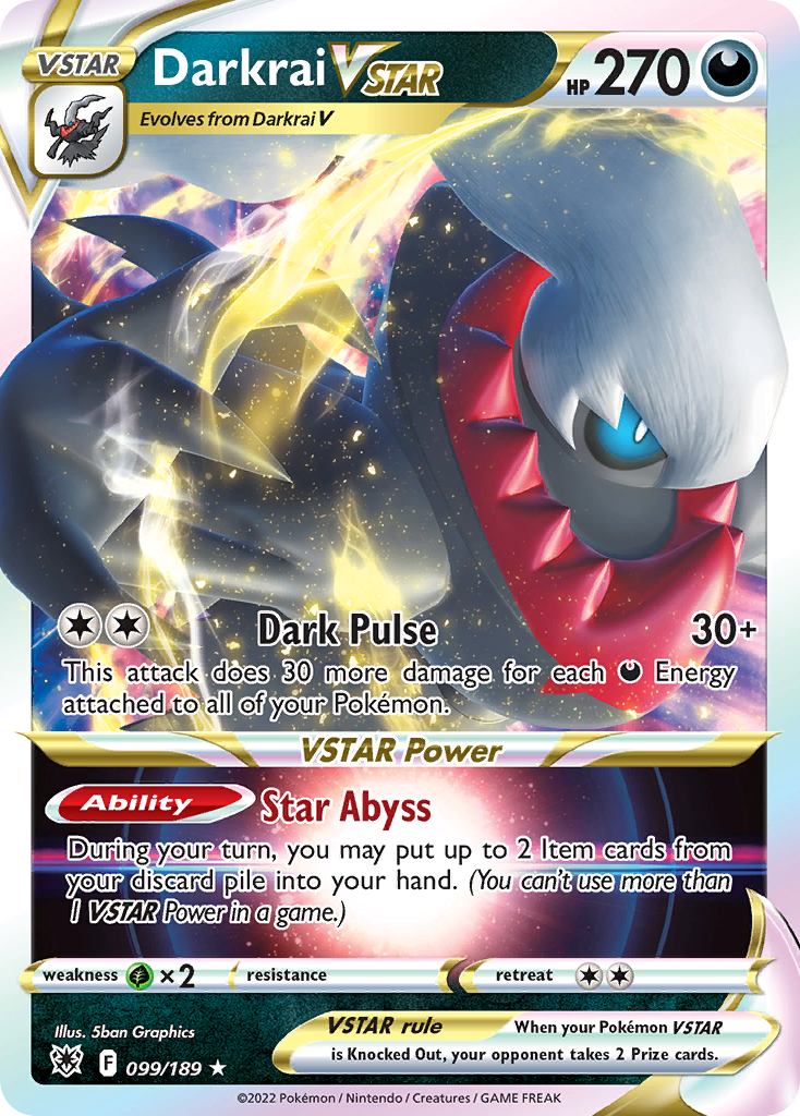 Darkrai VSTAR (099/189) (Jumbo Card) [Sword & Shield: Astral Radiance] | Fandemonia Ltd