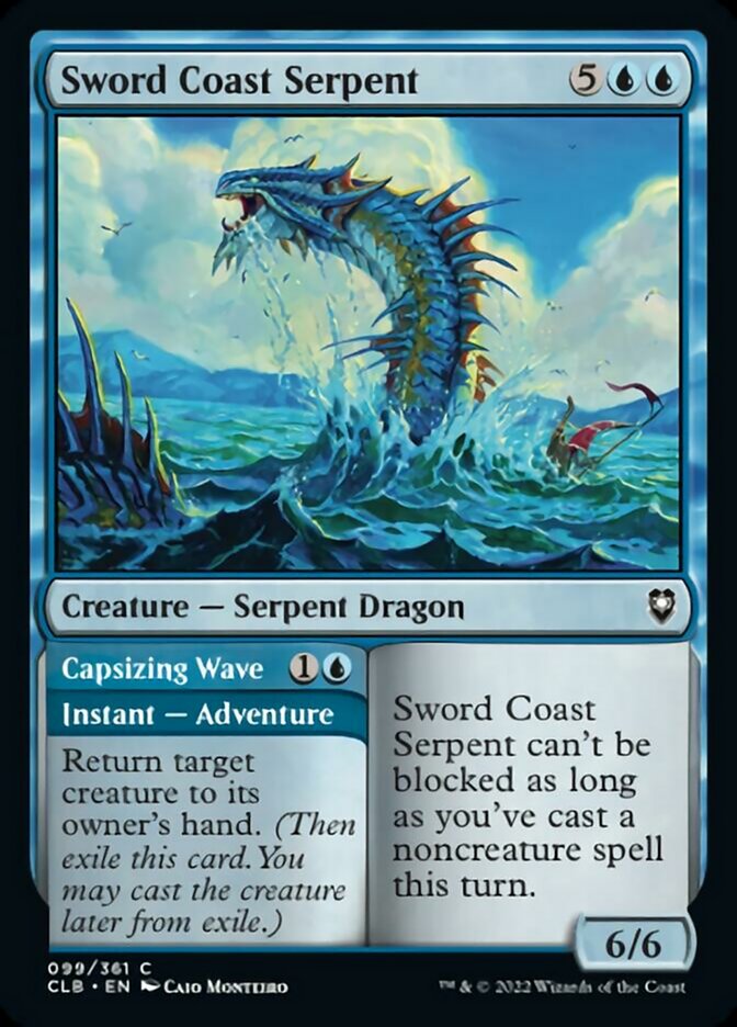 Sword Coast Serpent // Capsizing Wave [Commander Legends: Battle for Baldur's Gate] | Fandemonia Ltd