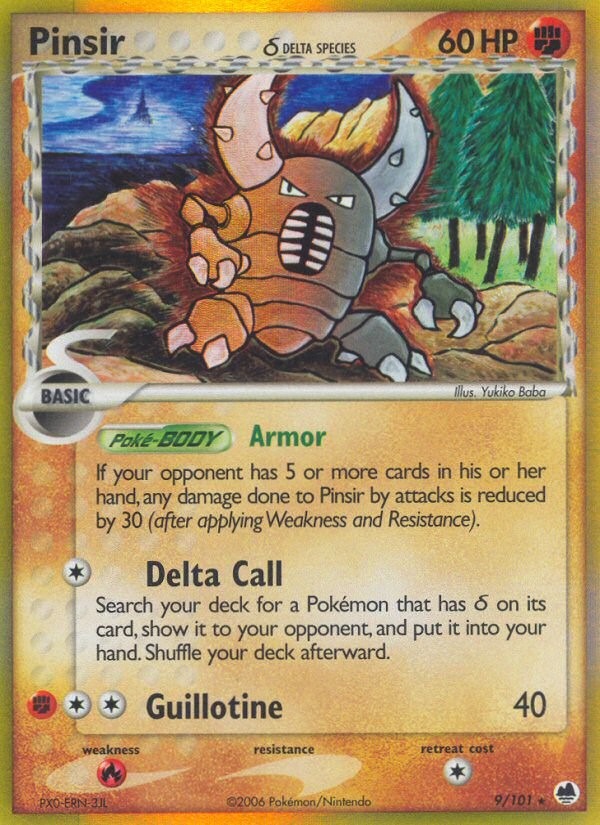 Pinsir (9/101) (Delta Species) [EX: Dragon Frontiers] | Fandemonia Ltd