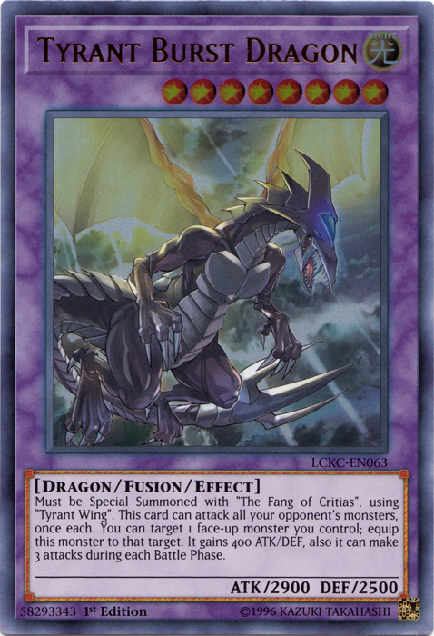 Tyrant Burst Dragon [LCKC-EN063] Ultra Rare | Fandemonia Ltd