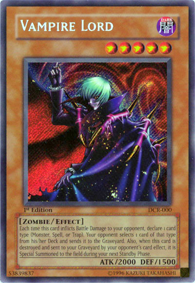 Vampire Lord [DCR-000] Secret Rare | Fandemonia Ltd