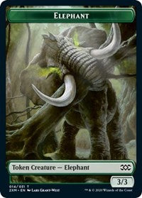 Elephant // Golem Double-sided Token [Double Masters Tokens] | Fandemonia Ltd