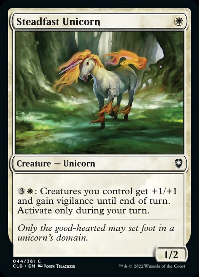 Steadfast Unicorn [Commander Legends: Battle for Baldur's Gate] | Fandemonia Ltd