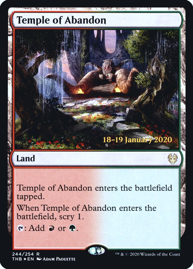 Temple of Abandon [Theros Beyond Death Prerelease Promos] | Fandemonia Ltd