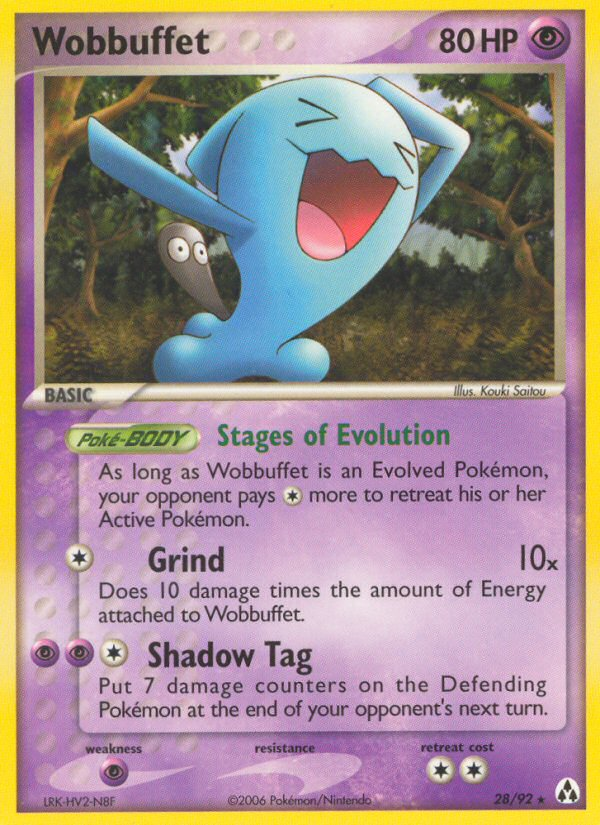 Wobbuffet (28/92) [EX: Legend Maker] | Fandemonia Ltd