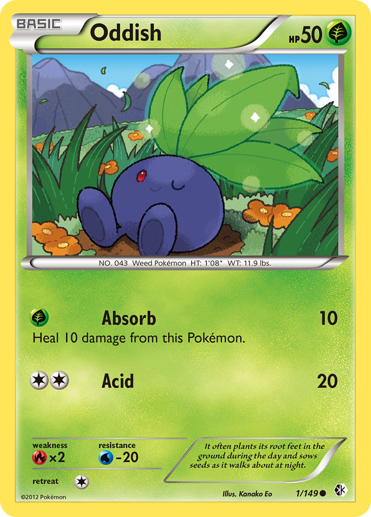 Oddish (1/149) [Black & White: Boundaries Crossed] | Fandemonia Ltd