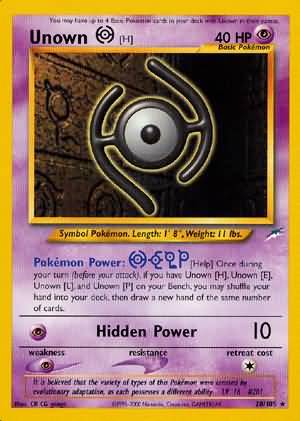 Unown [H] (28/105) [Neo Destiny Unlimited] | Fandemonia Ltd