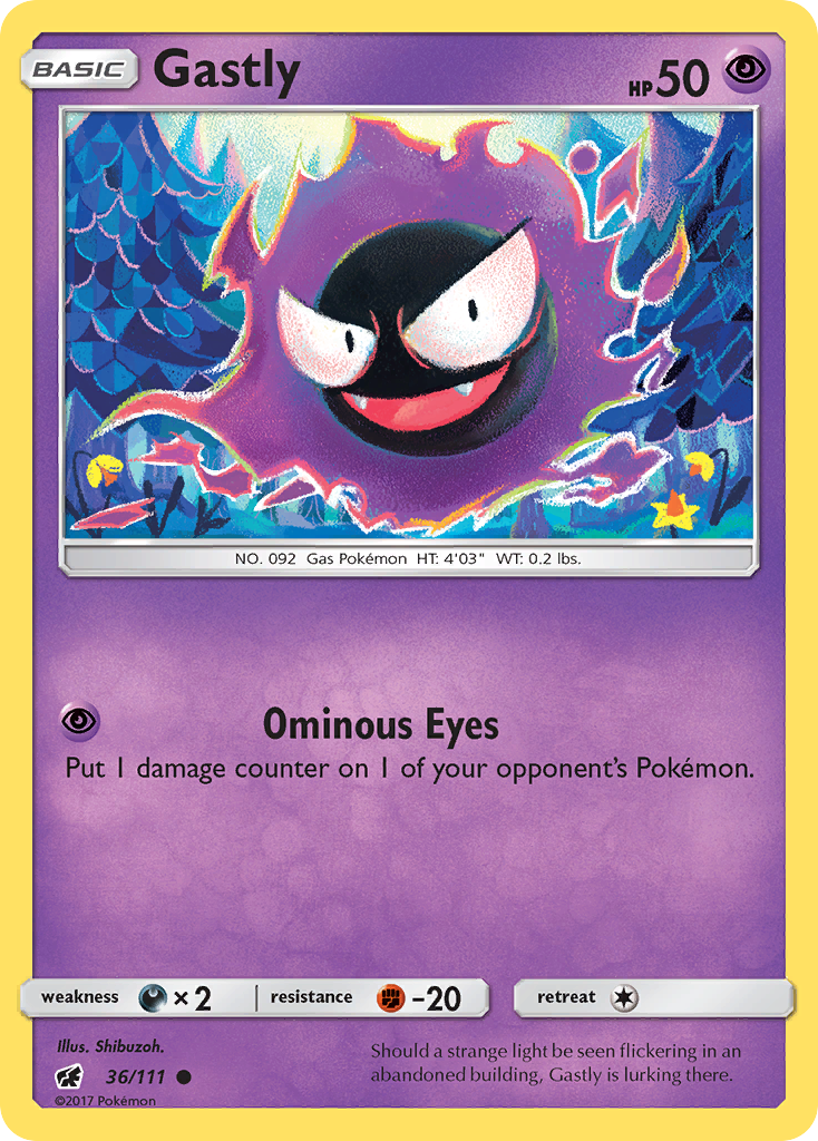 Gastly (36/111) [Sun & Moon: Crimson Invasion] | Fandemonia Ltd