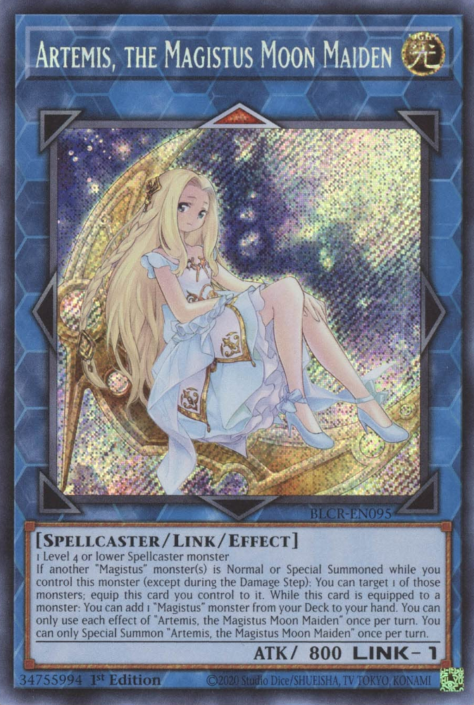 Artemis, the Magistus Moon Maiden [BLCR-EN095] Secret Rare | Fandemonia Ltd