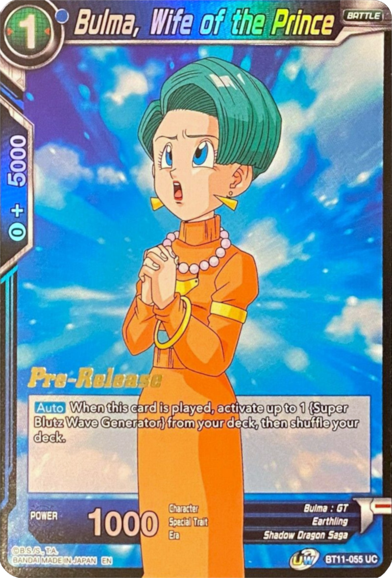 Bulma, Wife of the Prince (BT11-055) [Vermilion Bloodline Prerelease Promos] | Fandemonia Ltd