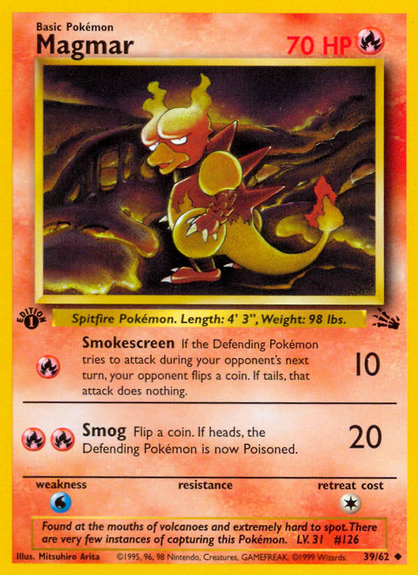 Magmar (39/62) [Fossil 1st Edition] | Fandemonia Ltd