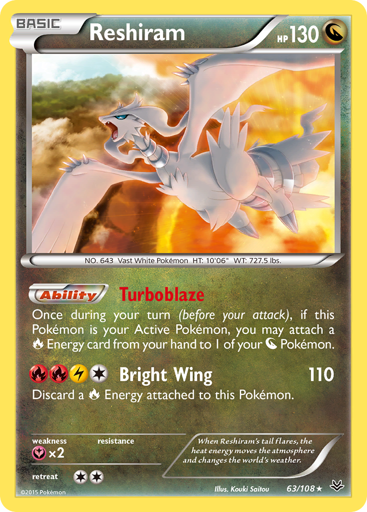 Reshiram (63/108) [XY: Roaring Skies] | Fandemonia Ltd