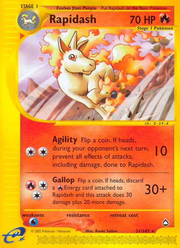 Rapidash (31/147) [Aquapolis] | Fandemonia Ltd