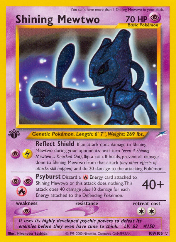 Shining Mewtwo (109/105) [Neo Destiny 1st Edition] | Fandemonia Ltd