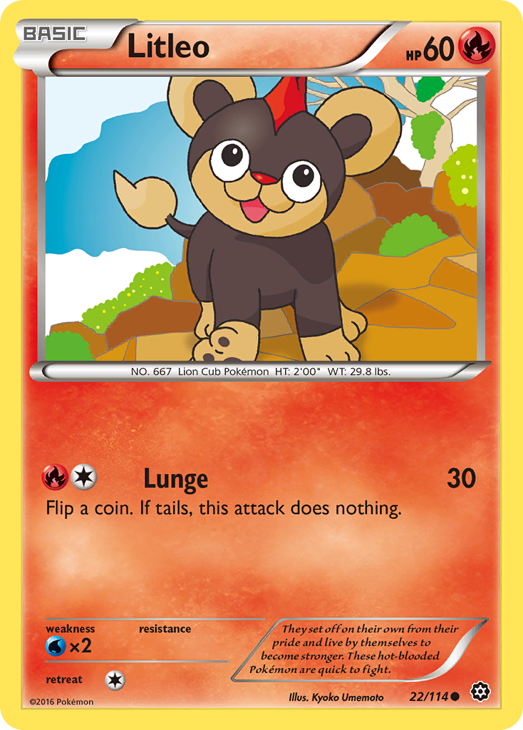 Litleo (22/114) [XY: Steam Siege] | Fandemonia Ltd