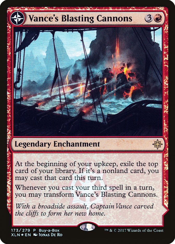 Vance's Blasting Cannons // Spitfire Bastion (Buy-A-Box) [Ixalan Treasure Chest] | Fandemonia Ltd