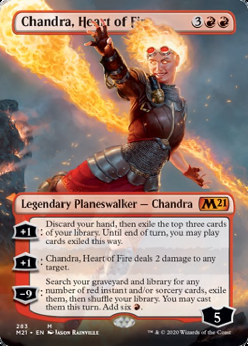 Chandra, Heart of Fire (Borderless) [Core Set 2021] | Fandemonia Ltd