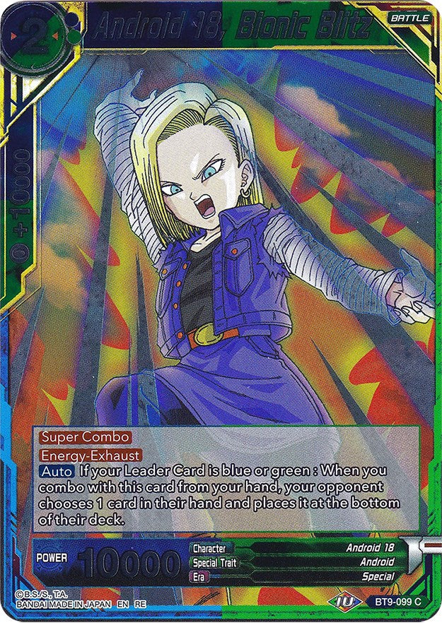 Android 18, Bionic Blitz (BT9-099) [Ultimate Deck 2022] | Fandemonia Ltd