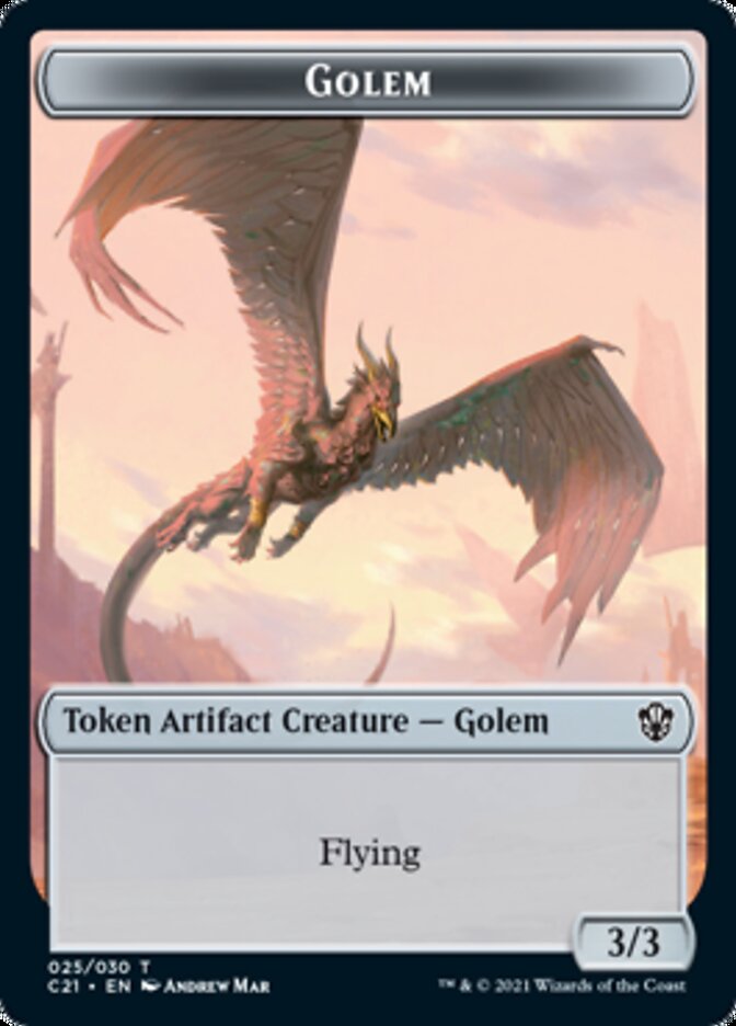 Golem (025) // Thopter Token [Commander 2021 Tokens] | Fandemonia Ltd