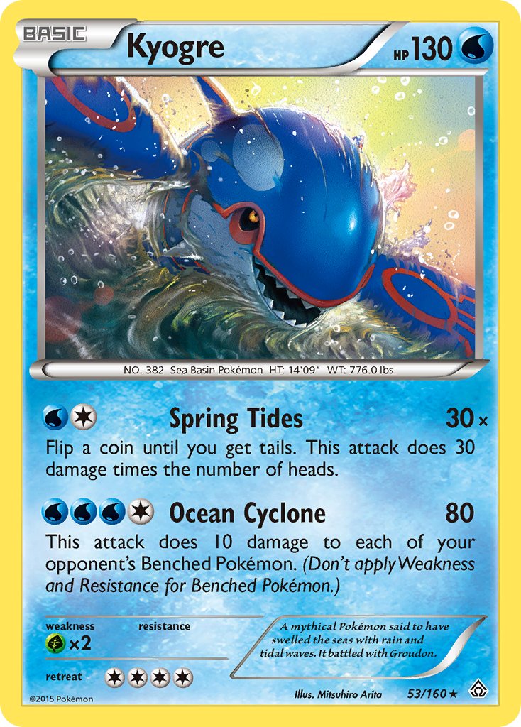 Kyogre (53/160) (Theme Deck Exclusive) [XY: Primal Clash] | Fandemonia Ltd