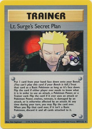 Lt. Surge's Secret Plan (107/132) [Gym Challenge 1st Edition] | Fandemonia Ltd