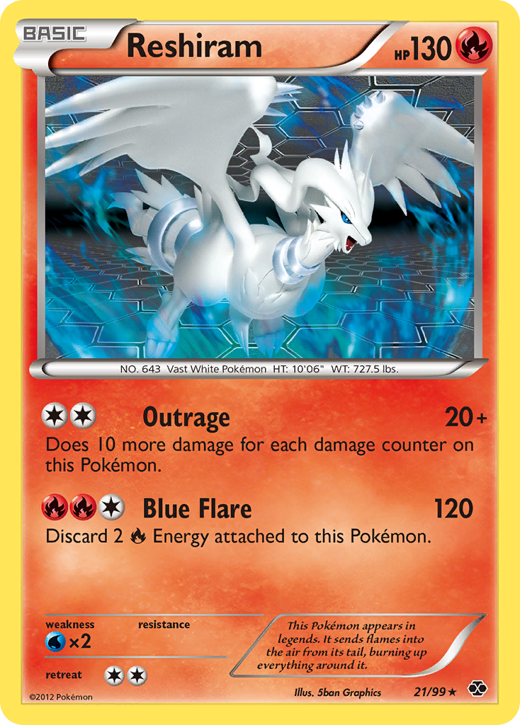 Reshiram (21/99) [Black & White: Next Destinies] | Fandemonia Ltd