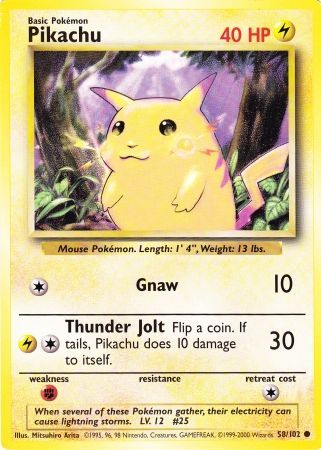 Pikachu (58/102) (Jumbo Card) [Base Set Unlimited] | Fandemonia Ltd